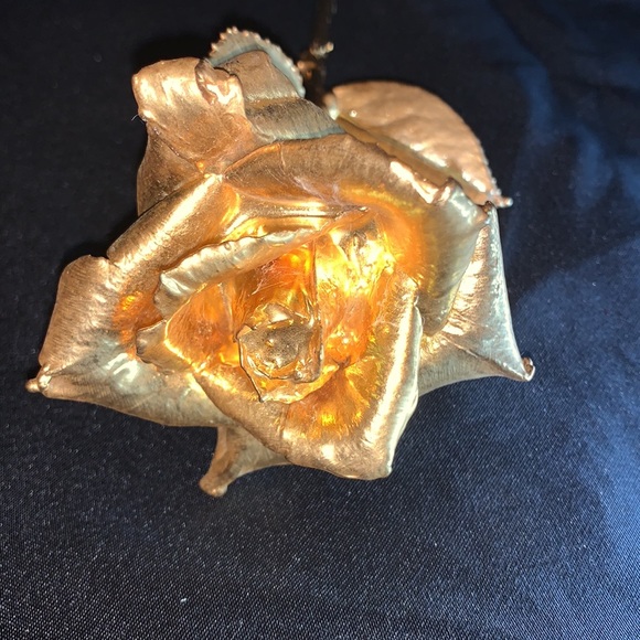 24kt gold dipped real long stem rose - Picture 3 of 10